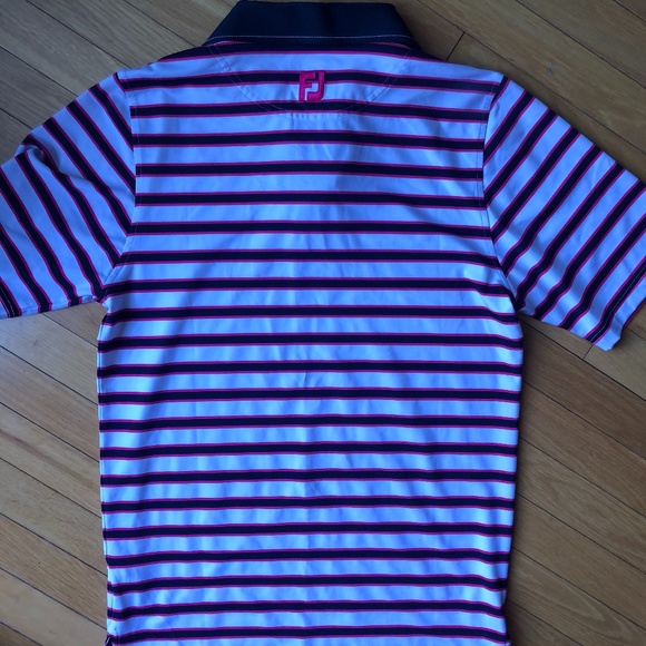 Foot Joy Men's Athletic Fit Lisle Golf Polo - S - Picture 2 of 3